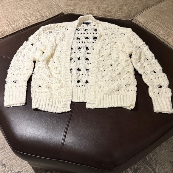 PrettyLittleThing Cream Knit Cardigan - Picture 1 of 3